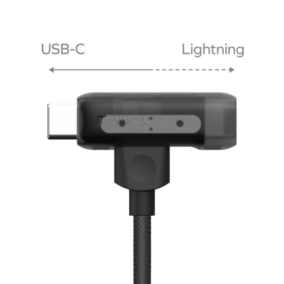 MOMAX 1-LINK FLOW DUO 2IN1 USB-C TO USB-C+LIGHTNING CABLE 1.5M
