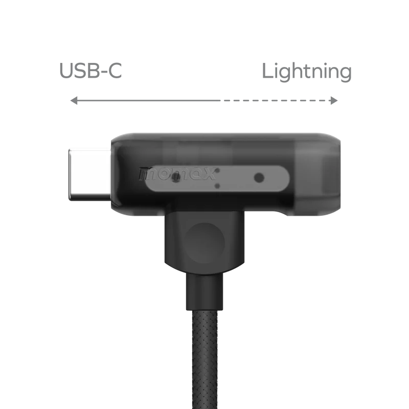 MOMAX 1-LINK FLOW DUO 2IN1 USB-C TO USB-C+LIGHTNING CABLE 1.5M