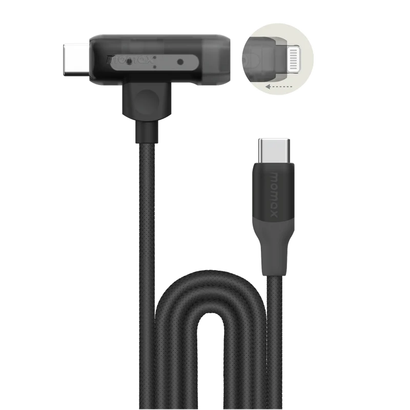 MOMAX 1-LINK FLOW DUO 2IN1 USB-C TO USB-C+LIGHTNING CABLE 1.5M