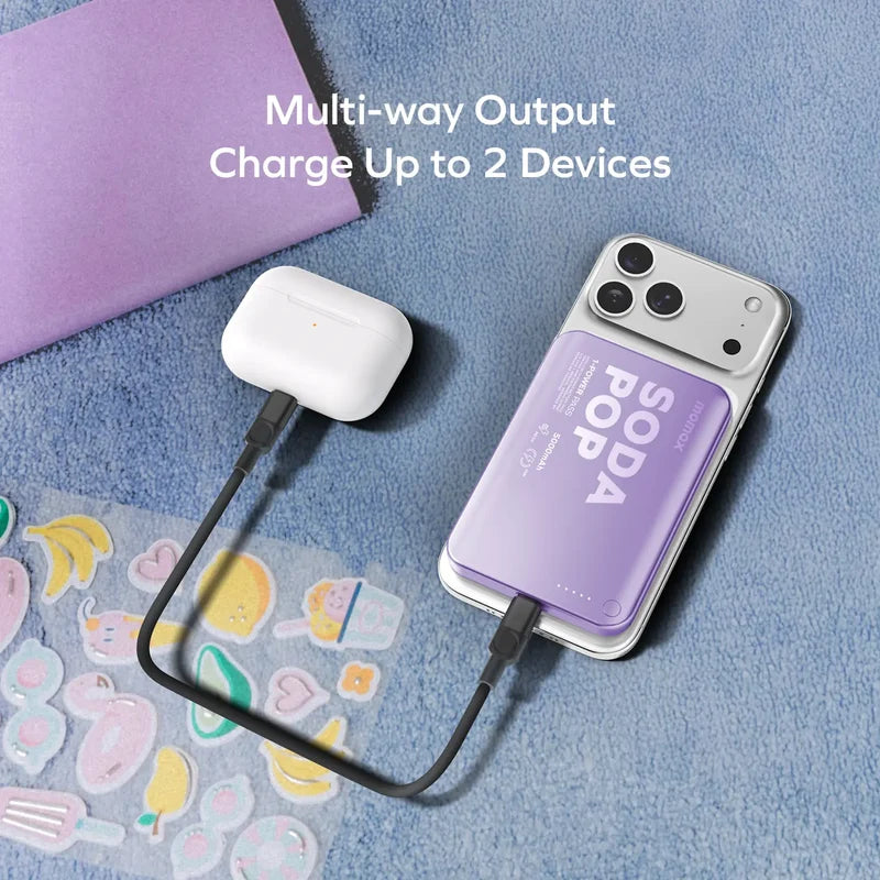 MOMAX 1-POWER PASS 10000mAh Magnetic Wireless Battery Pack 