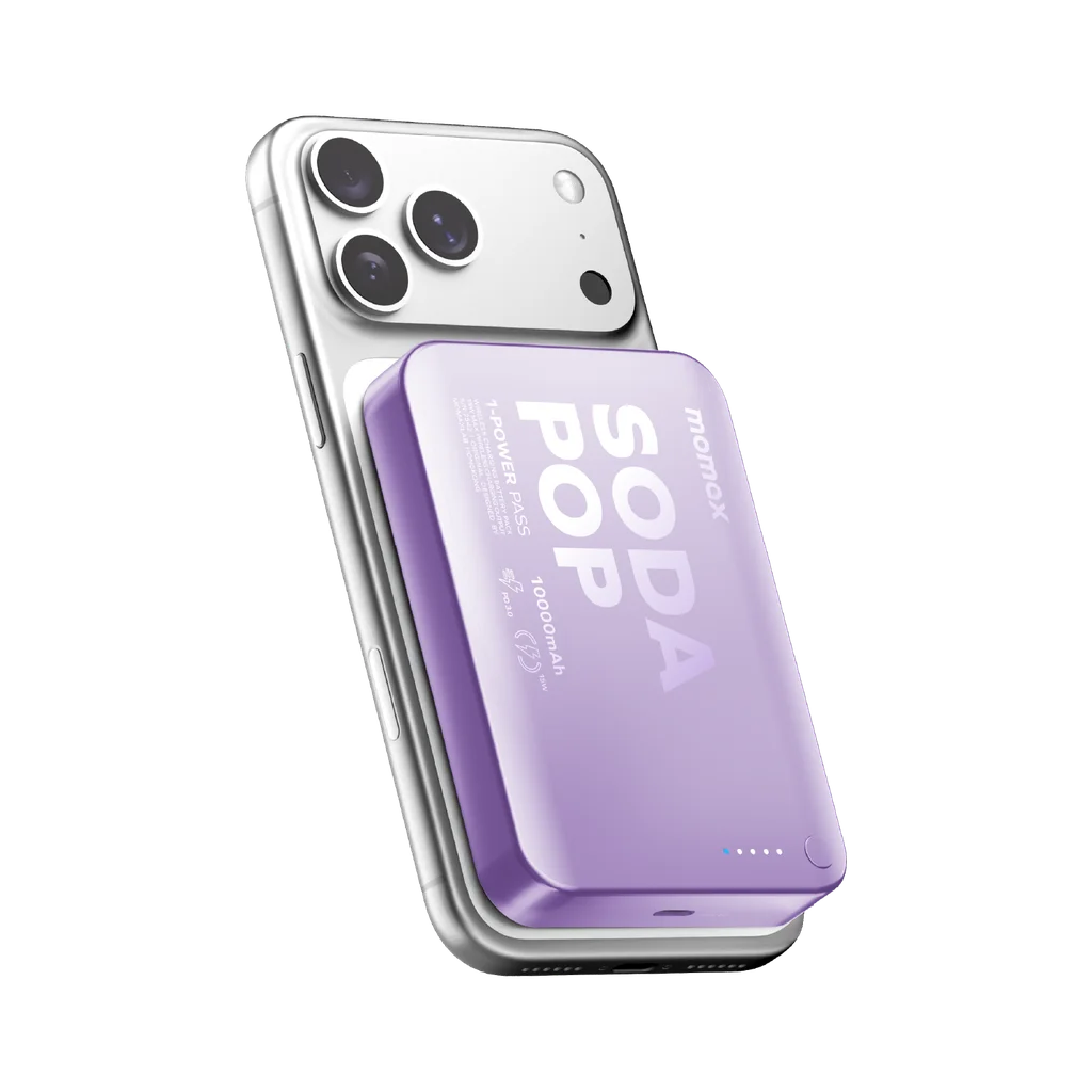 MOMAX 1-POWER PASS 10000mAh Magnetic Wireless Battery Pack 