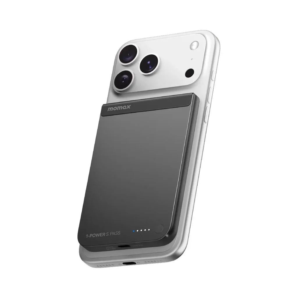 MOMAX 1-POWER S.Pass 5000mAh Qi2 Magnetic Wireless Power Bank