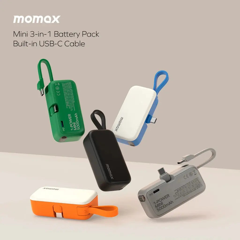 MOMAX 1-Power Mini 5000mAh 3-in-1 Power Bank Qatar
