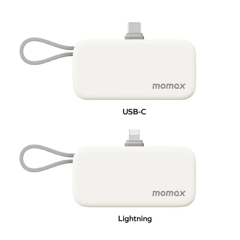 MOMAX 1-Power Mini 5000mAh 3-in-1 Power Bank With Lightning Plug