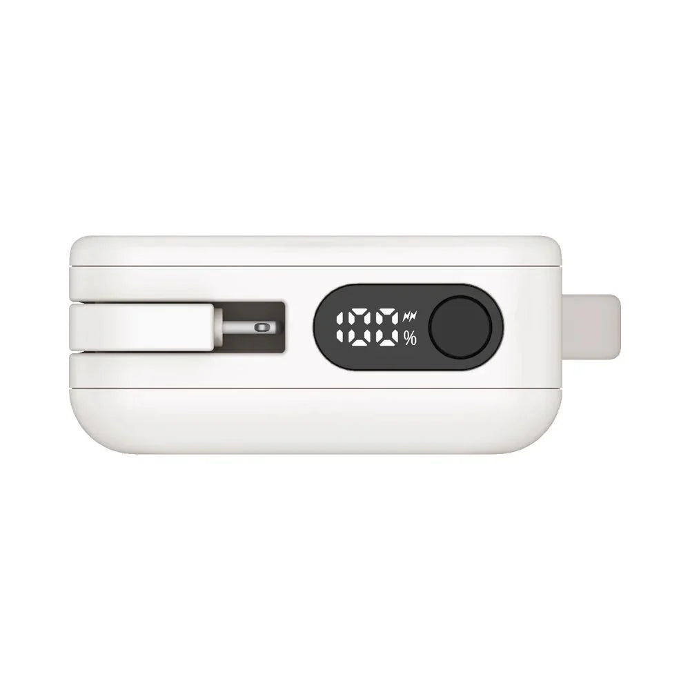 MOMAX 1-Power Vital+10000mAh Power Bank with Built In USB-C & Lightning Cable
