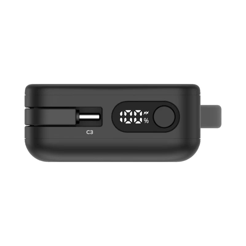 MOMAX 1-Power Vital+10000mAh Power Bank with Built In USB-C & Lightning Cable