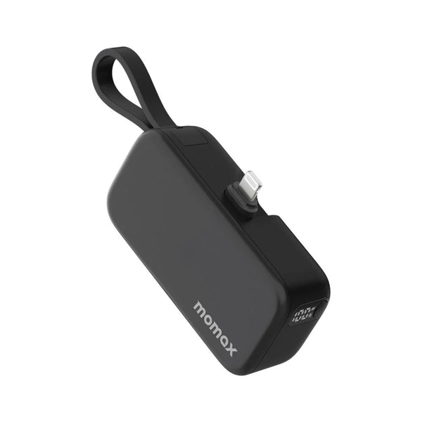 MOMAX 1-Power X Pro Mini+5000mAh Integrated FoldableUSB-C Plug & Built-In USB-C Cable  Power Bank With Apple watchFast charger