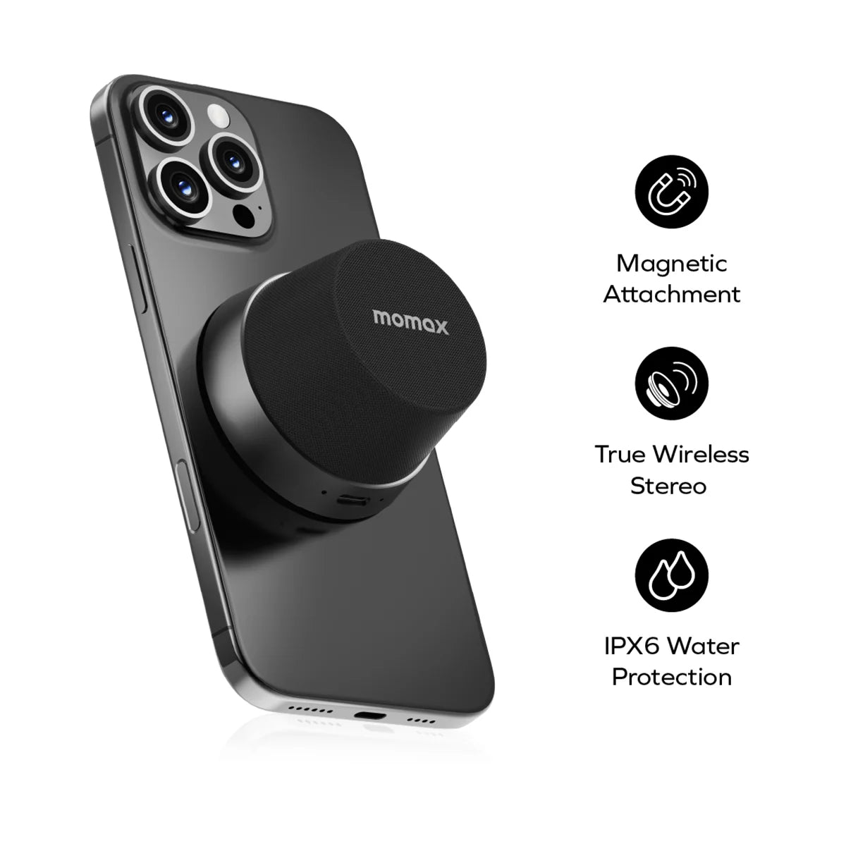 MOMAX 1-Vibe Go Magnetic Wireless Speaker
