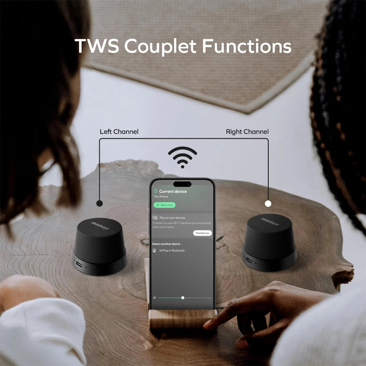 MOMAX 1-Vibe Go Magnetic Wireless Speaker