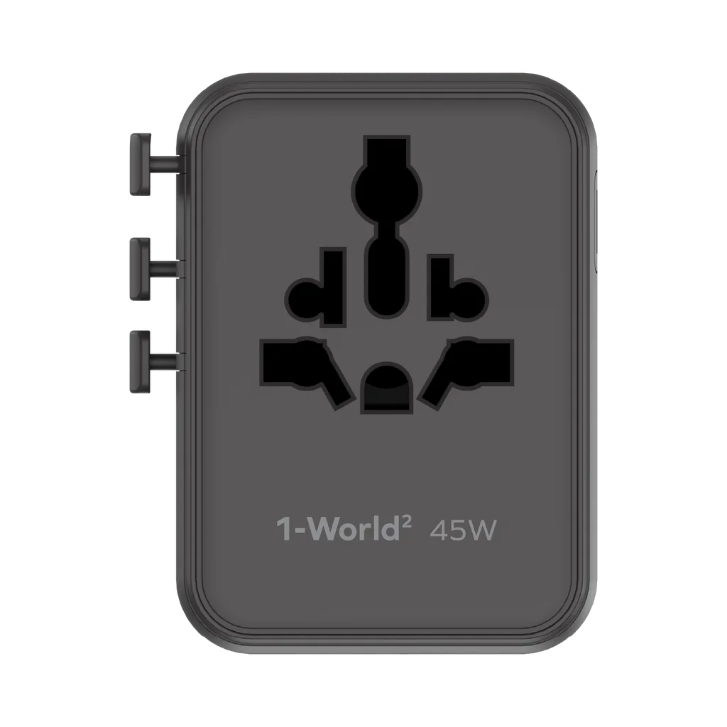 MOMAX 1-World 45W 5 Port Dual AC Travel Adaptor