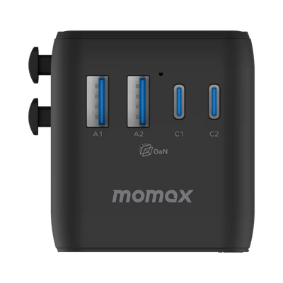 MOMAX 1-World 45W 5 Port Dual AC Travel Adaptor