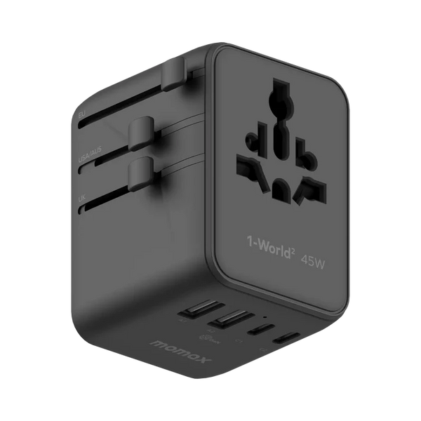 MOMAX 1-World 45W 5 Port Dual AC Travel Adaptor