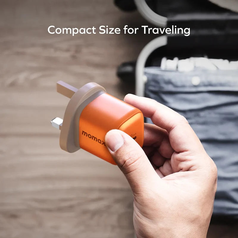 MOMAX 1- Charge 45 W 1-Port GaN Charger 1X USB-C Orange