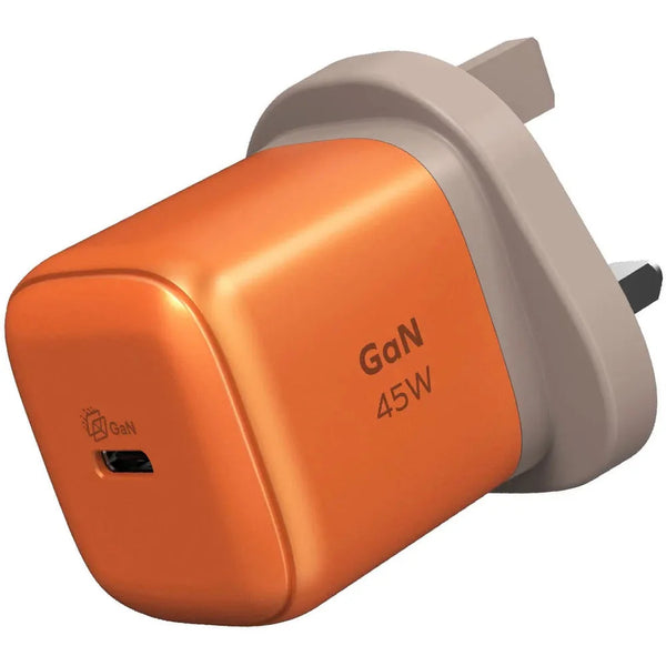 MOMAX 1- Charge 45 W 1-Port GaN Charger 1X USB-C Orange
