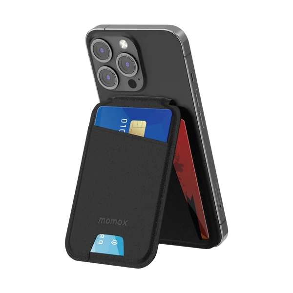 MOMAX 1- Wallet Magnetic Card Holder With Stand