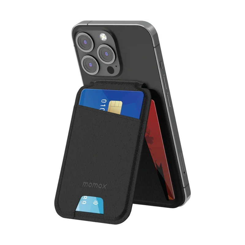 MOMAX 1- Wallet Magnetic Card Holder With Stand