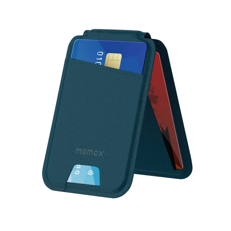 MOMAX 1- Wallet Magnetic Card Holder With Stand