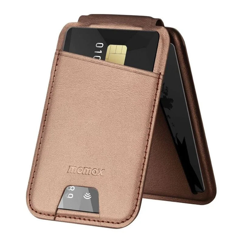 MOMAX 1- Wallet Magnetic Card Holder With Stand
