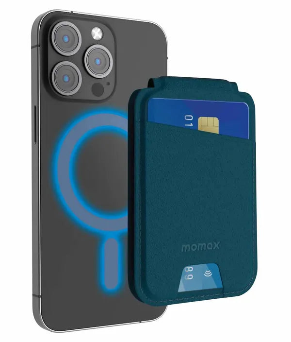 MOMAX 1- Wallet Magnetic Card Holder With Stand