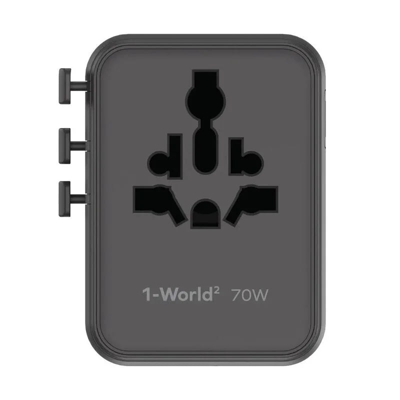 MOMAX 1- World 2 GAN 70W 5-Port USB-C AC Travel Adaptor