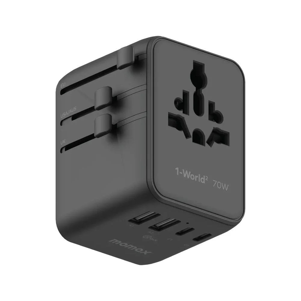 MOMAX 1- World 2 GAN 70W 5-Port USB-C AC Travel Adaptor
