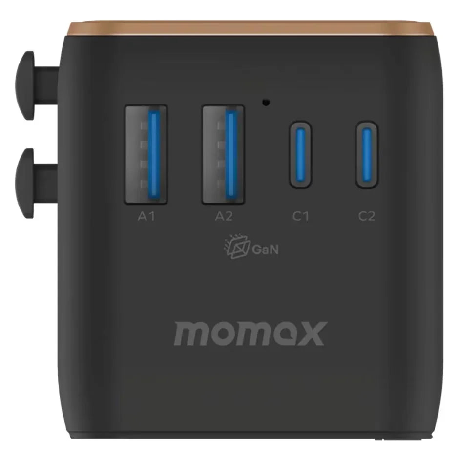 MOMAX 1- World 2 GAN 70W 5-Port USB-C AC Travel Adaptor
