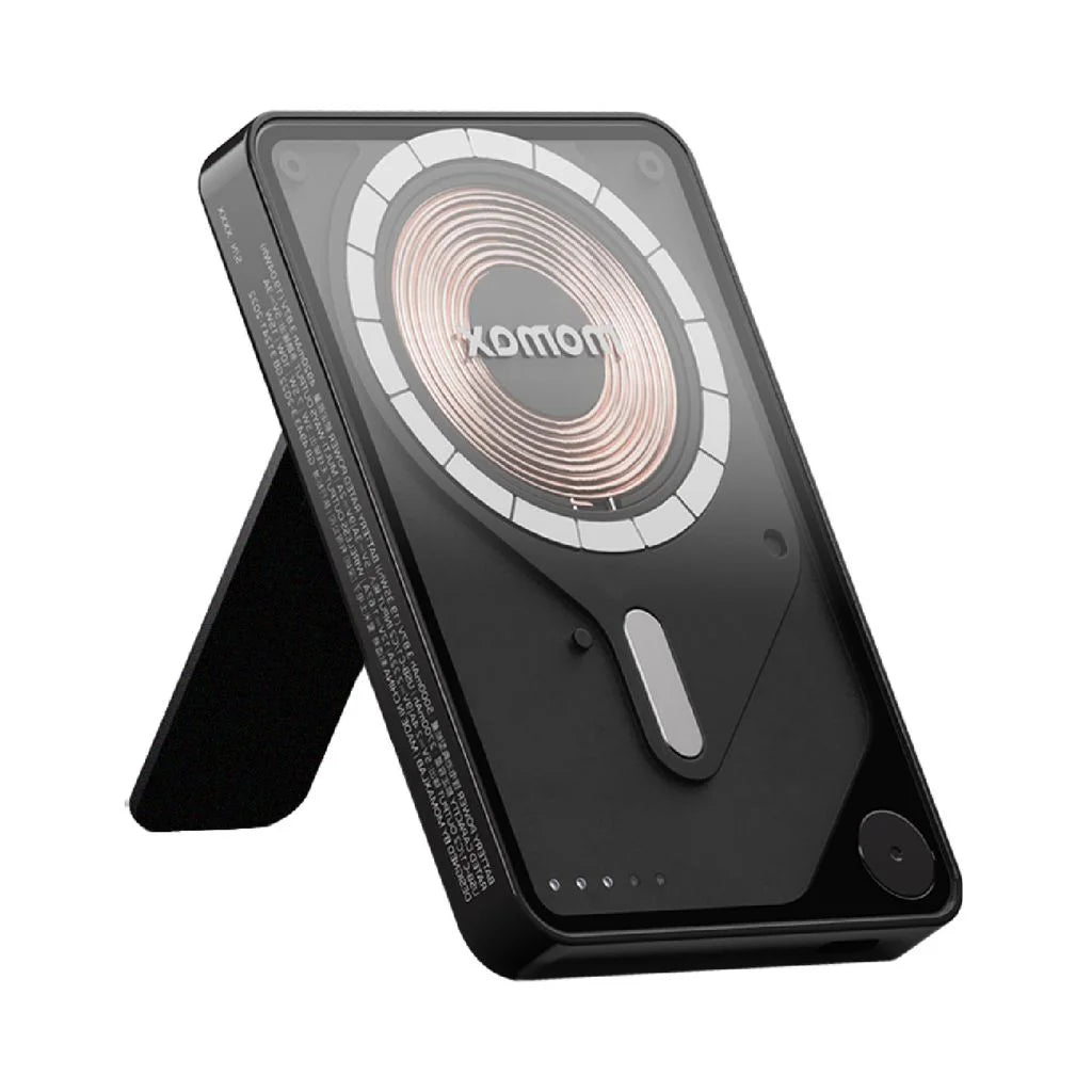 MOMAX 1-Power X Pro 5000mAh Magnetic Wireless Power Bank With Stand And Built -In USB C Cable