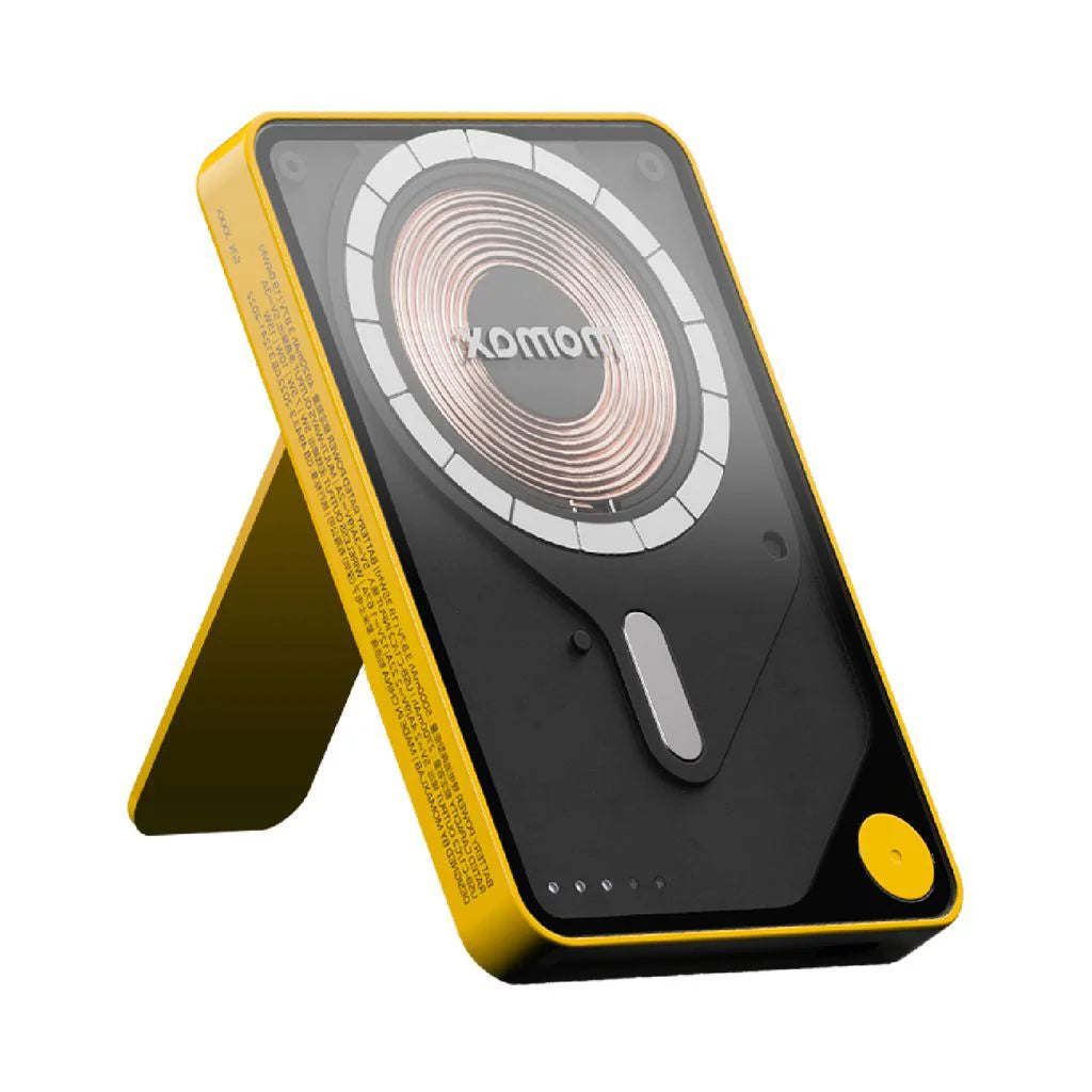 MOMAX 1-Power X Pro 5000mAh Magnetic Wireless Power Bank With Stand And Built -In USB C Cable