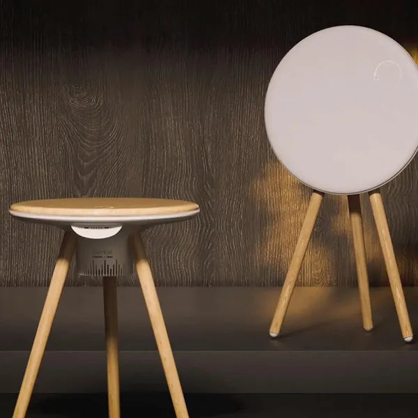 MOMAX Cymbal Coffee Table With Lighting Effects , Magnetic Charging & Wireless Speaker