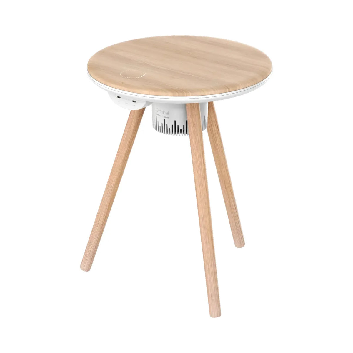 MOMAX Cymbal Coffee Table With Lighting Effects , Magnetic Charging & Wireless Speaker