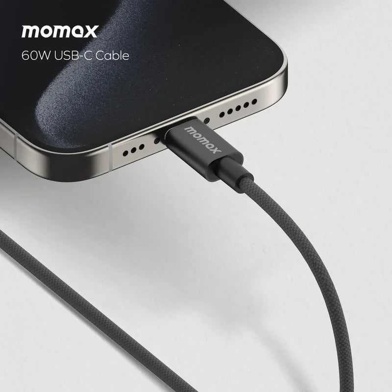 MOMAX Elite 60W USB-C TO USB-C Cable 1.5M Black