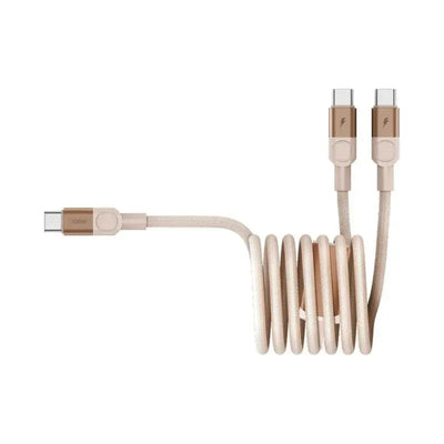 MOMAX MAG LINK 100W USB-C TO DUAL USB-C MAGNETIC CABLE 2M Desert Titanium Scrollcart Qatar 