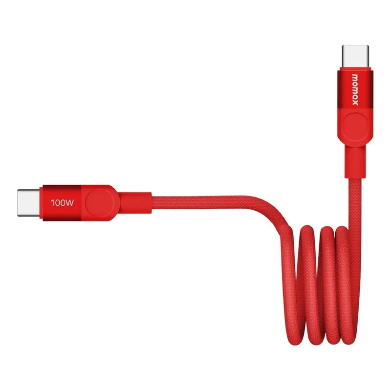 MOMAX Mag Link 100W USB-C To USB-C Magnetic Cable 1M