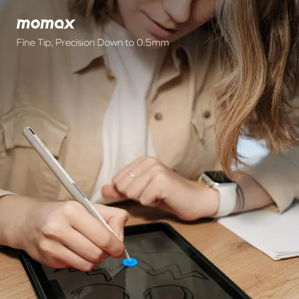 MOMAX Mag Link Pro Magnetic Charging Active Stylus Pen Titanium