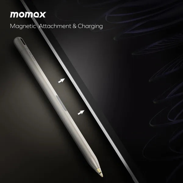 MOMAX Mag Link Pro Magnetic Charging Active Stylus Pen Titanium