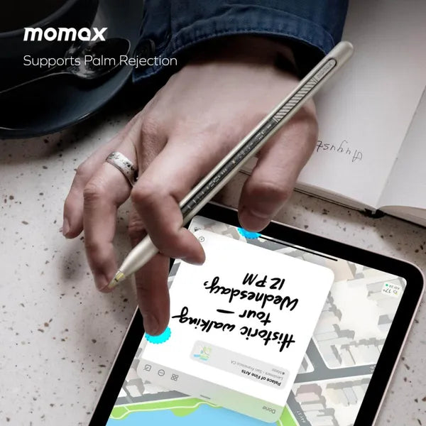 MOMAX Mag Link Pro Magnetic Charging Active Stylus Pen Titanium