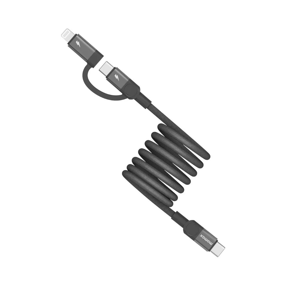 MOMAX Mag Link USB-C To C & Lightning Magnetic Cable 1m