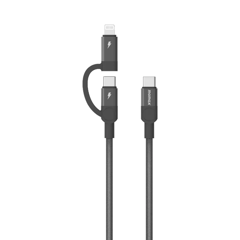 MOMAX Mag Link USB-C To C & Lightning Magnetic Cable 1m