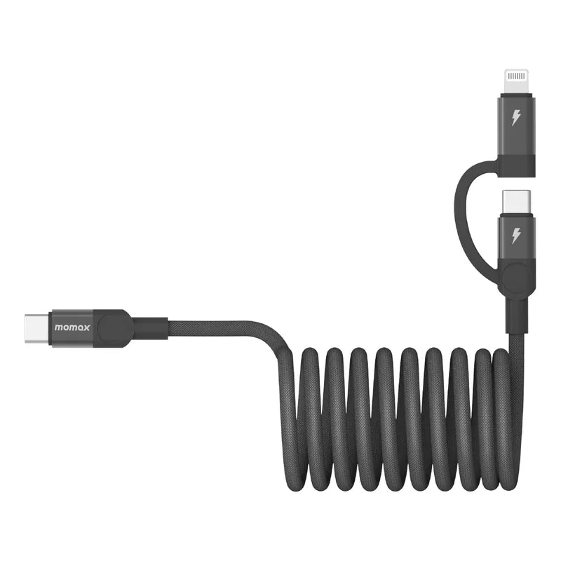 MOMAX Mag Link USB-C To C & Lightning Magnetic Cable 2M
