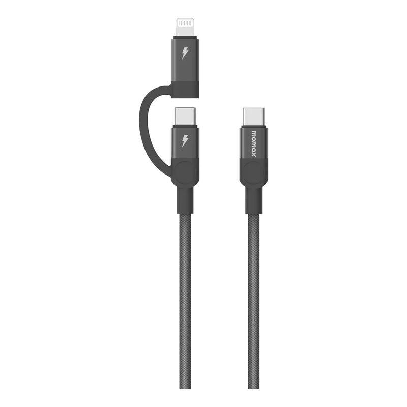 MOMAX Mag Link USB-C To C & Lightning Magnetic Cable 2M