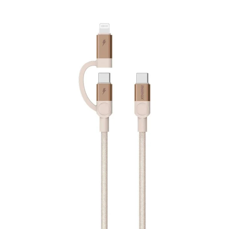 MOMAX Mag Link USB-C To C & Lightning Magnetic Cable 2M