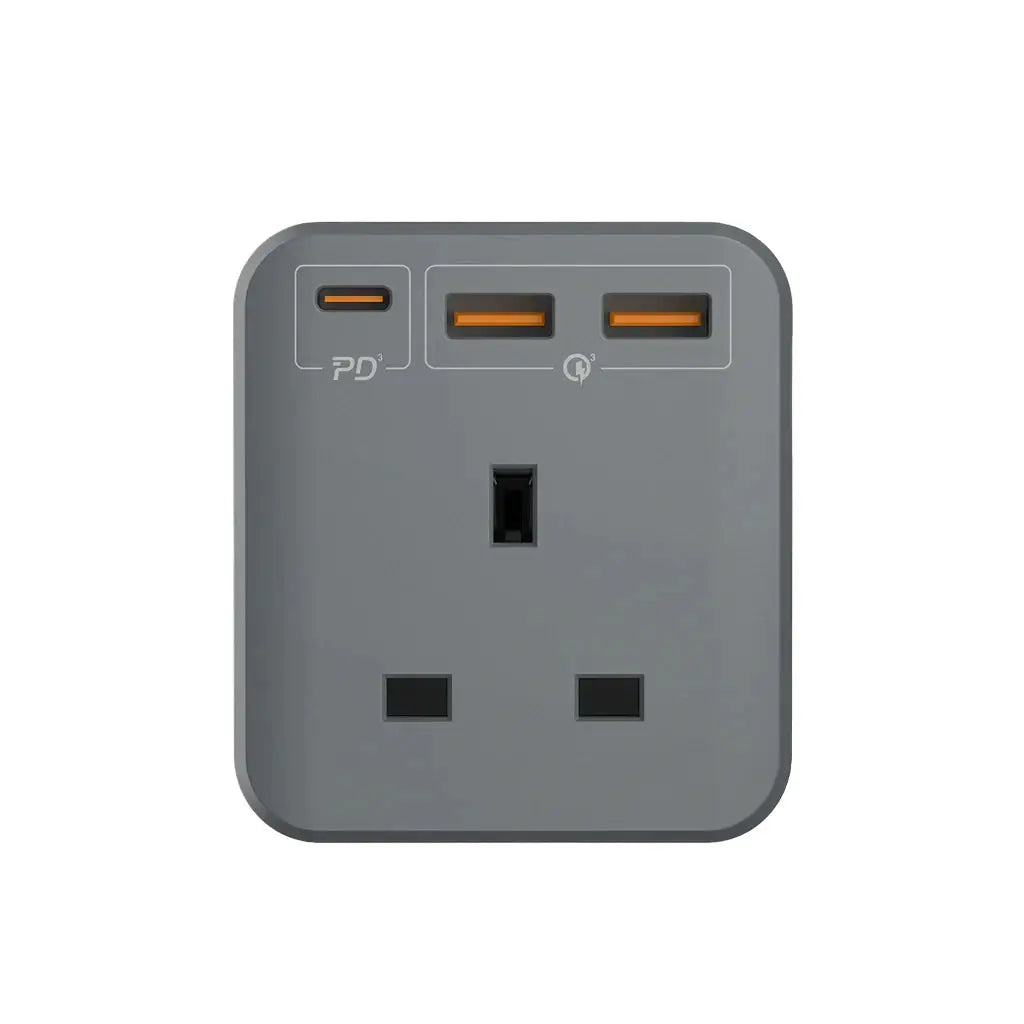 MOMAX OnePlug 3-Outlet Cube Extension Socket with USB Qatar