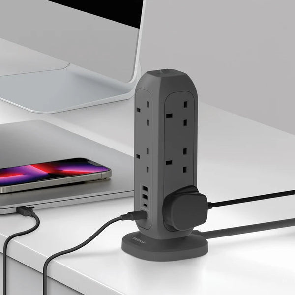 MOMAX One Plug11-Outlet Power Strip With USB