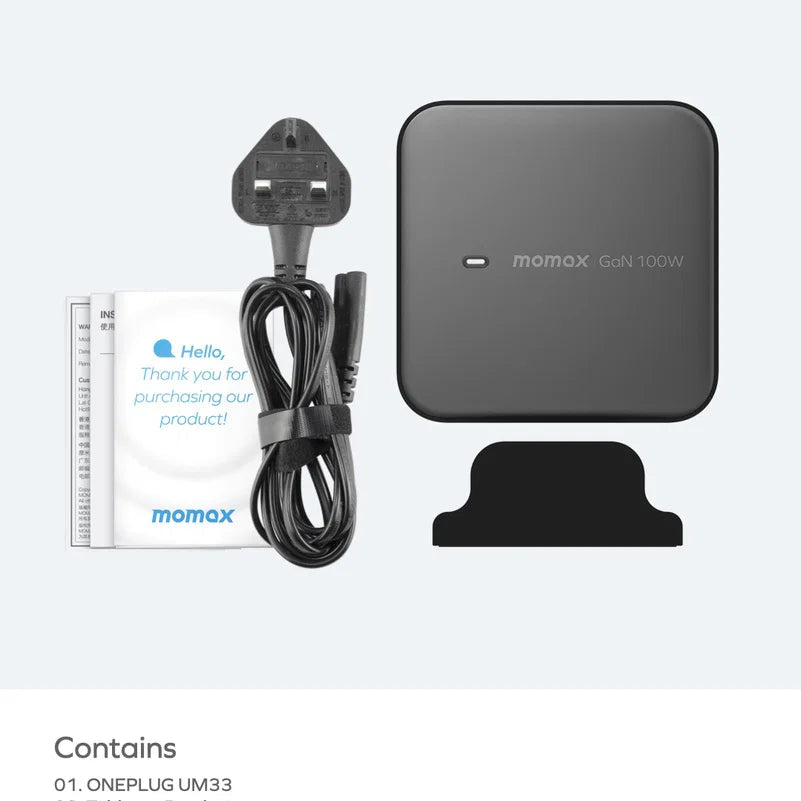 MOMAX One Plug 100W 4 Port GaN Desktop Charger