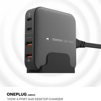 MOMAX One Plug 100W 4 Port GaN Desktop Charger