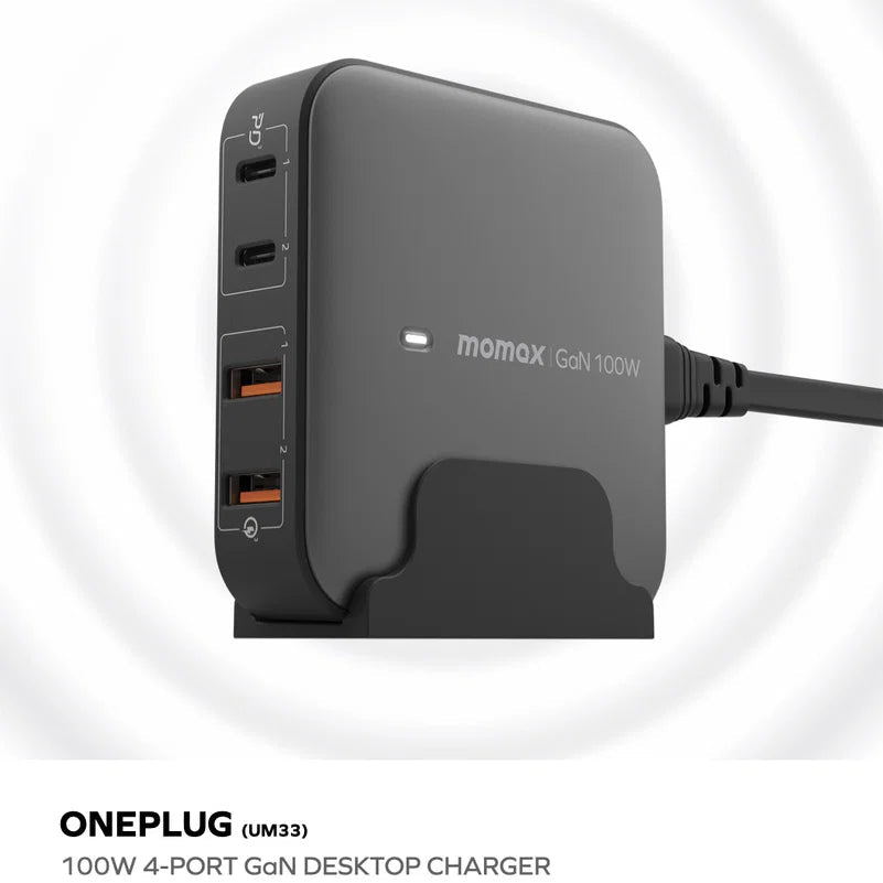 MOMAX One Plug 100W 4 Port GaN Desktop Charger