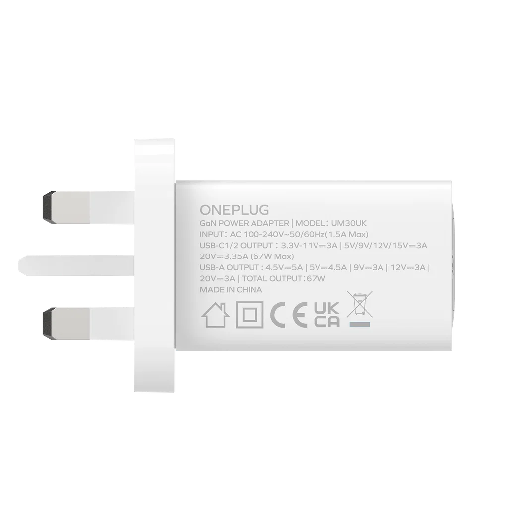 MOMAX One Plug 67W 3 Port GaN Wall Charger