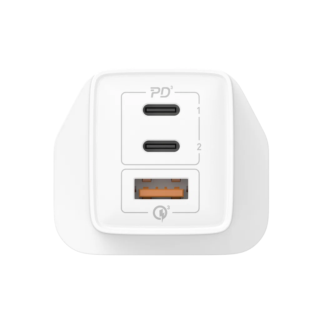 MOMAX One Plug 67W 3 Port GaN Wall Charger