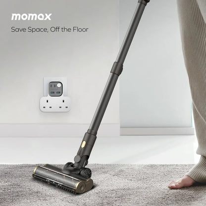MOMAX One plug 3-Outlet T-Shaped Extension Socket With USB