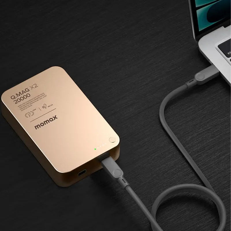 MOMAX Q.MAG X2 Magnetic Wireless Battery Pack (20000mAh) 23.5mm Ultra Compact